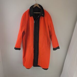 Vintage 70s Golden Bay Sportswear Reversible Duster Coat | Made in Canada | Neon